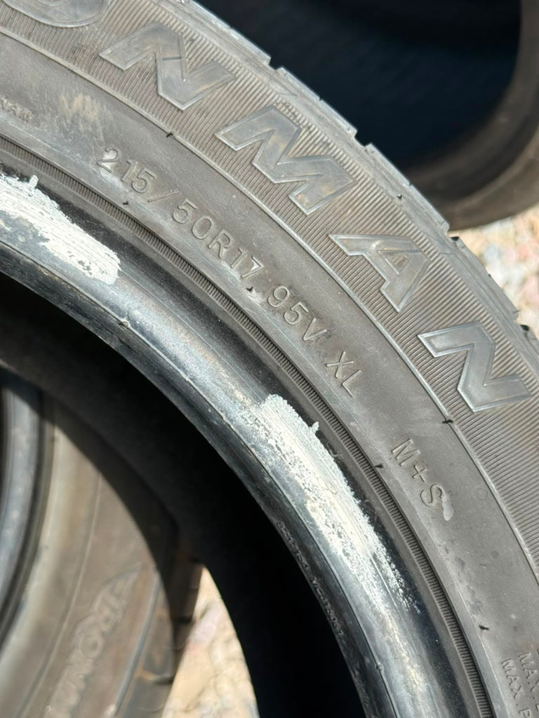 215/50R17 (3 Used Tires) IronmanImove Gen2 AS