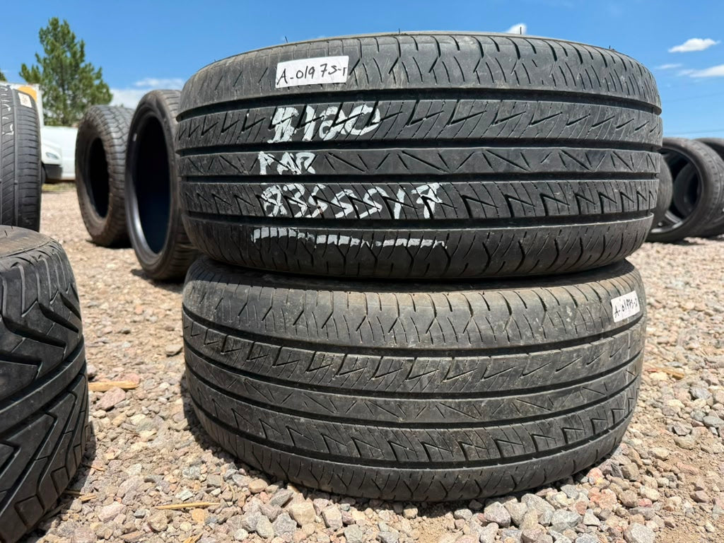 235/55R17 Pair (2 Used Tires) Fuzion