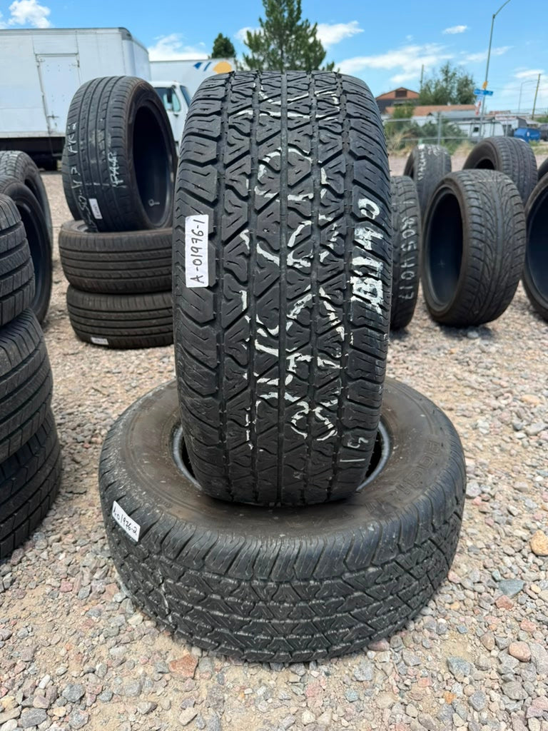 245/60R15 Pair (2 Used Tires) Bfgoodrich Radial T/A
