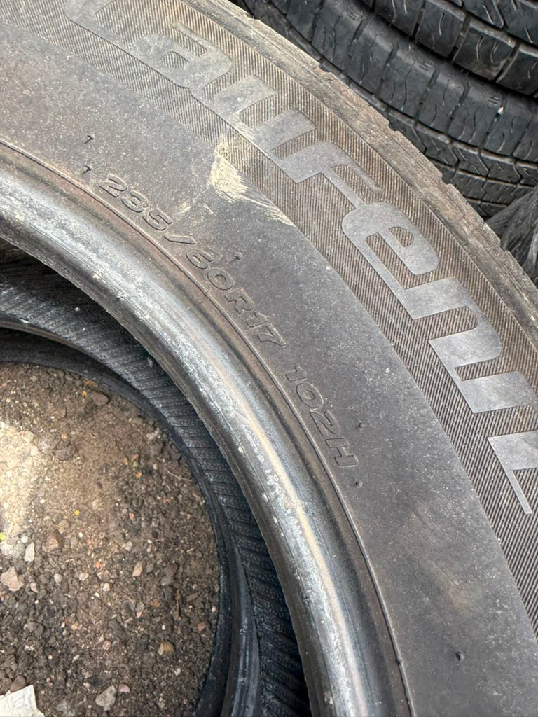 235/60R17 Pair (2 Used Tires) Laufenn G Fit AS