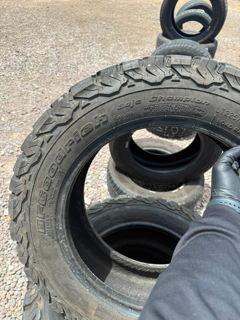 LT225/65R17 Set (4 Used Tires) Bfgoodrich All Terrain K02