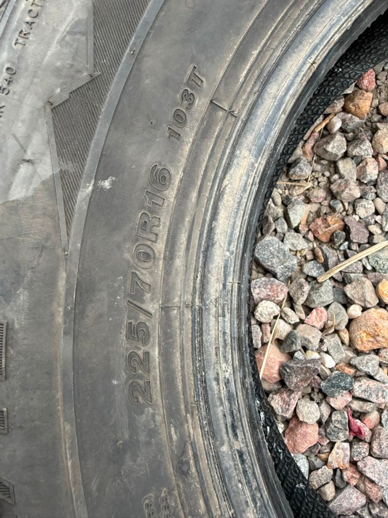 225/70R16 Single (1 Used Tires) Rocky Mountain HT-2