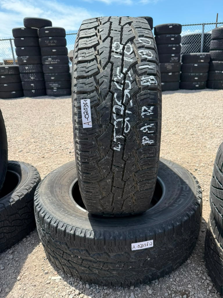LT275/65R18 Pair (2 Used Tires) Nokia Rotiva AT Plus