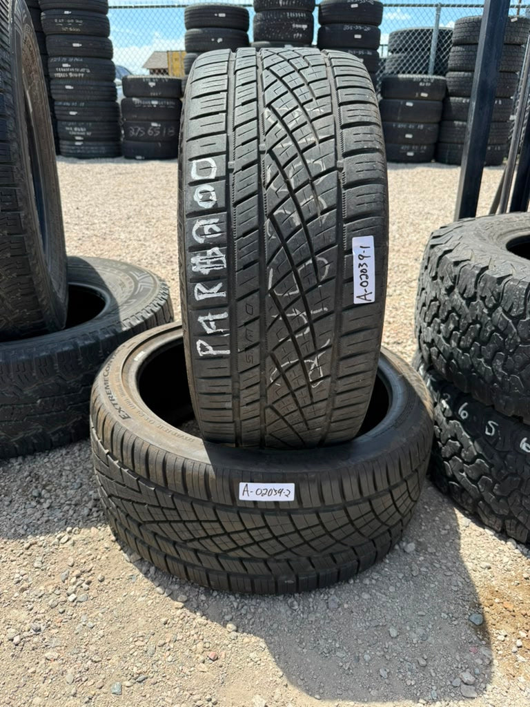 245/35R19 Pair (2 Used Tires) Continental Extreme Contact