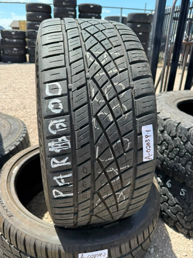 245/35R19 Pair (2 Used Tires) Continental Extreme Contact