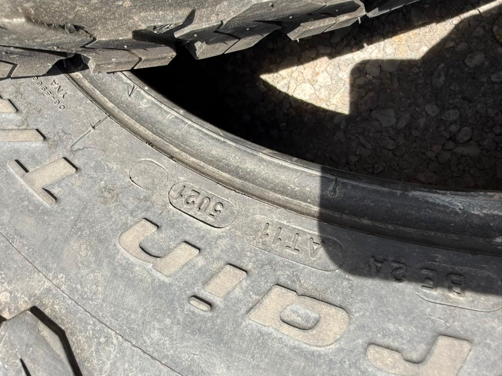 LT265/65R18 Pair (2 Used Tires) Bfgoodrich All Terrain KO2