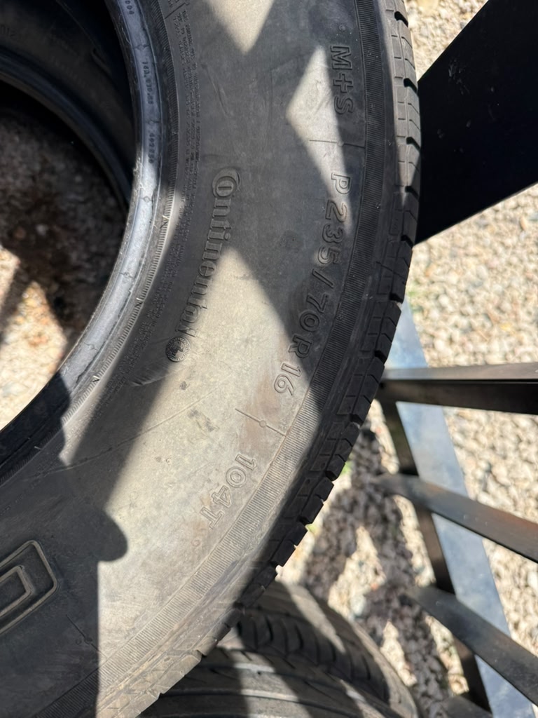 235/70R16 Pair (2 Like New Tires) Continental Contitrac