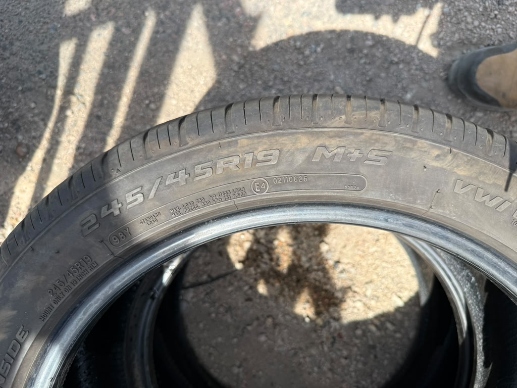 245/45R19 Pair (2 Used Tires) Cooper Zein SG-31