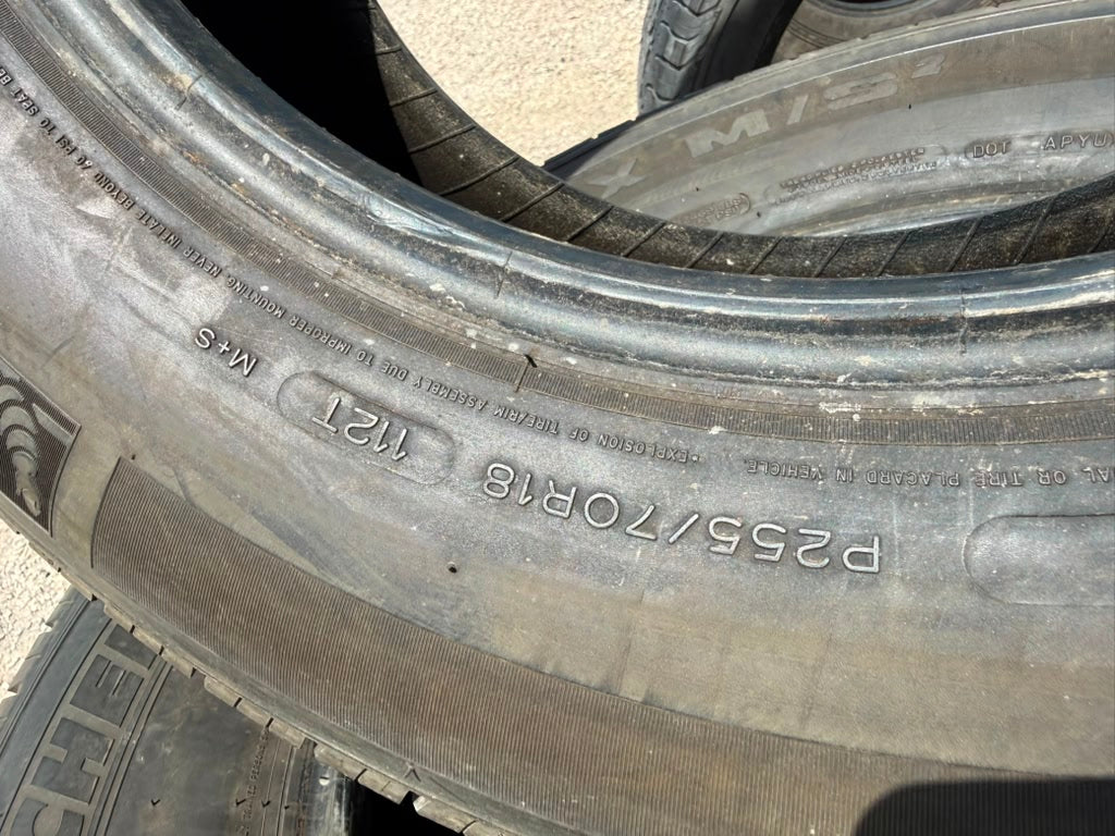 255/70R18 Set (4 Used Tires) Michelin LTX MS2