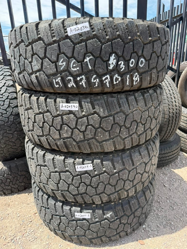 LT275/70R18 Set (4 Used Tires) Cooper Discoverer Rugged Trek