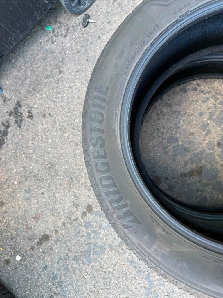 235/55R19 Pair (2 Used Tires) Bridgestone Alenza Sport AS