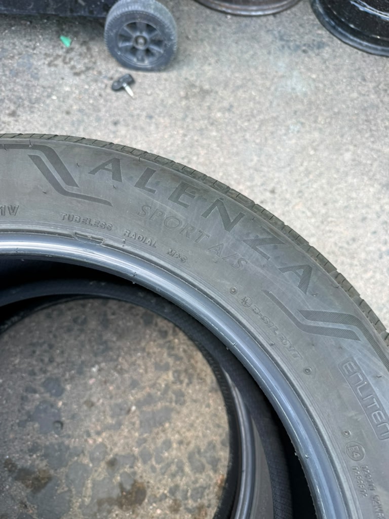 235/55R19 Pair (2 Used Tires) Bridgestone Alenza Sport AS