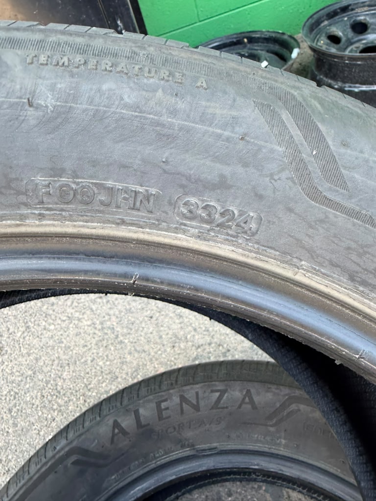 235/55R19 Pair (2 Used Tires) Bridgestone Alenza Sport AS