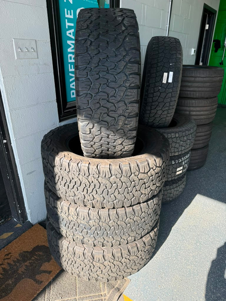 LT295/60R20 Set (4 Used Tires) Bfgoodrich All Terrain K02