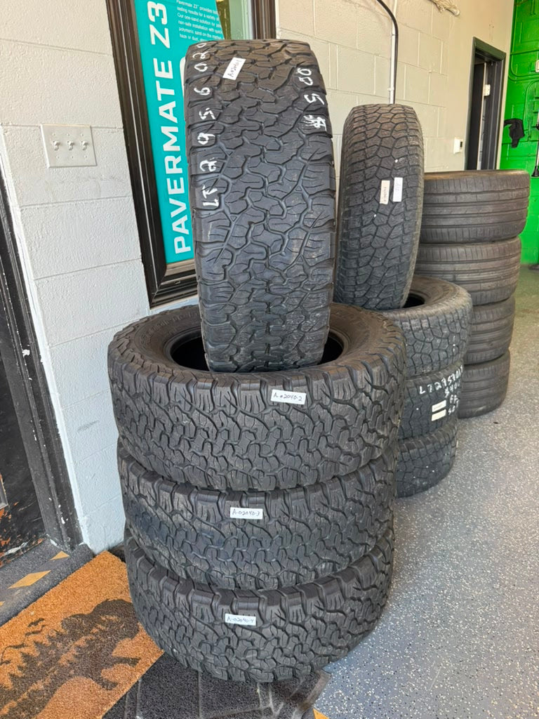 LT295/60R20 Set (4 Used Tires) Bfgoodrich All Terrain K02