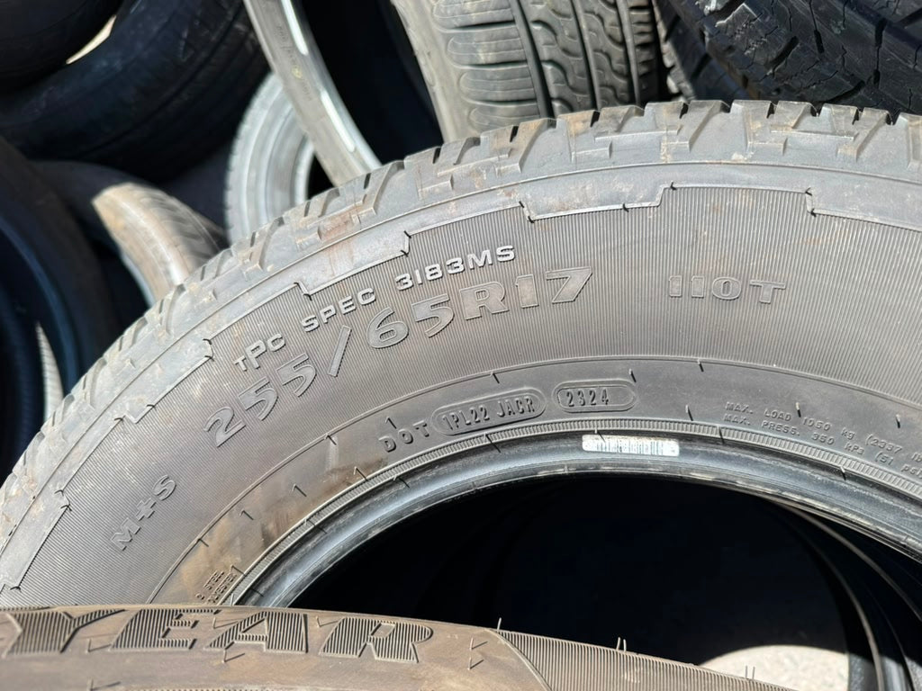 255/65R17 Set (4 Used Tires) Goodyear Wrangler Territory HT