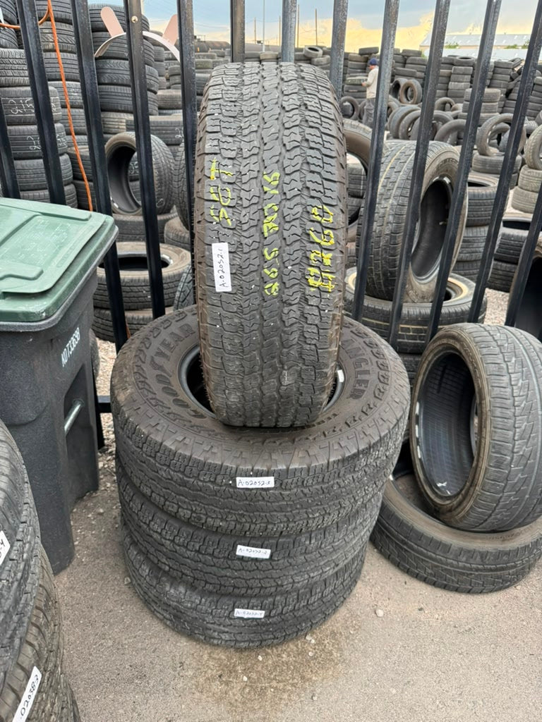 265/70R16 Set (4 Used Tires) Goodyear Wrangler Territory AT
