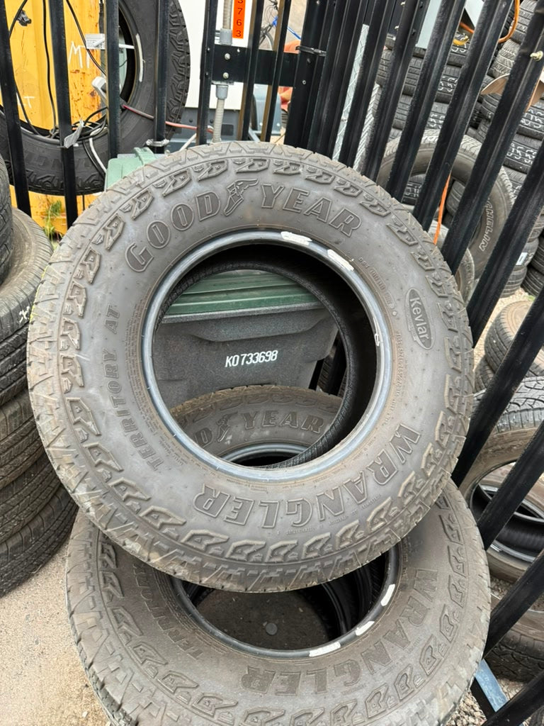 265/70R16 Set (4 Used Tires) Goodyear Wrangler Territory AT