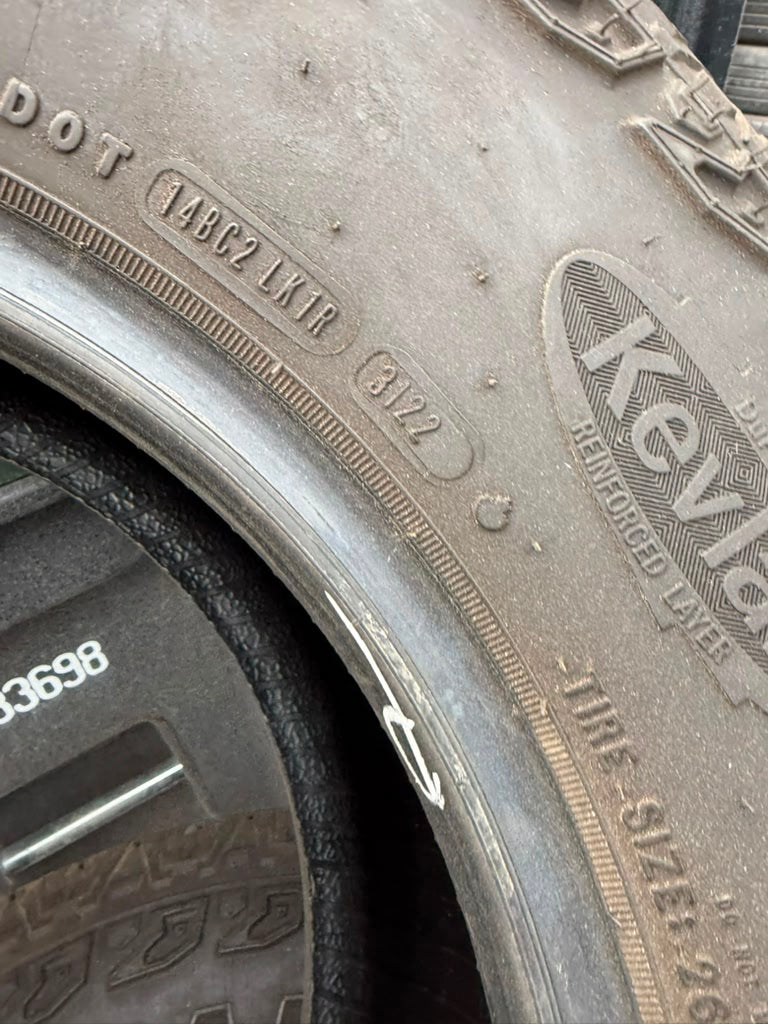 265/70R16 Set (4 Used Tires) Goodyear Wrangler Territory AT