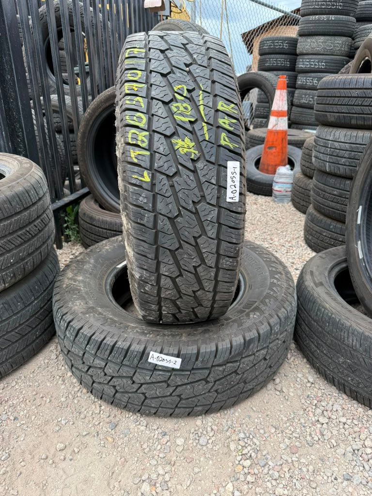 LT265/70R17 Pair (2 Used Tires) Delinte DX-10