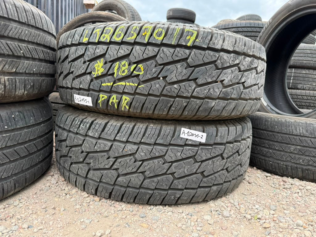 LT265/70R17 Pair (2 Used Tires) Delinte DX-10