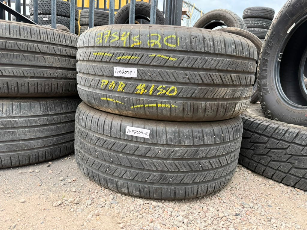 275/45R20 Pair (2 Used Tires) Goodyear Eagle LS