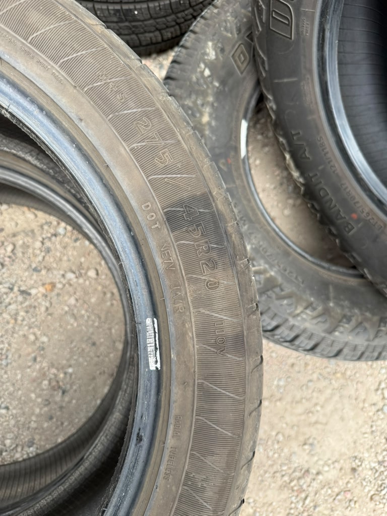 275/45R20 Pair (2 Used Tires) Goodyear Eagle LS