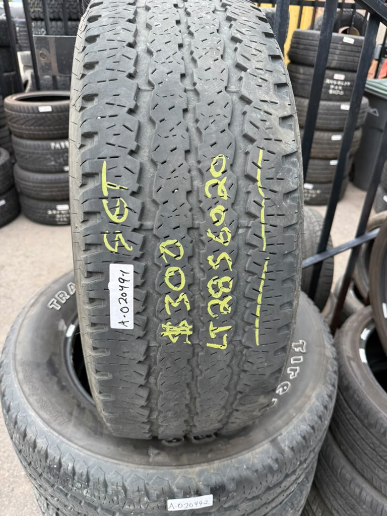 LT285/60R20 Set (4 Used Tires) Firestone Transforce AT