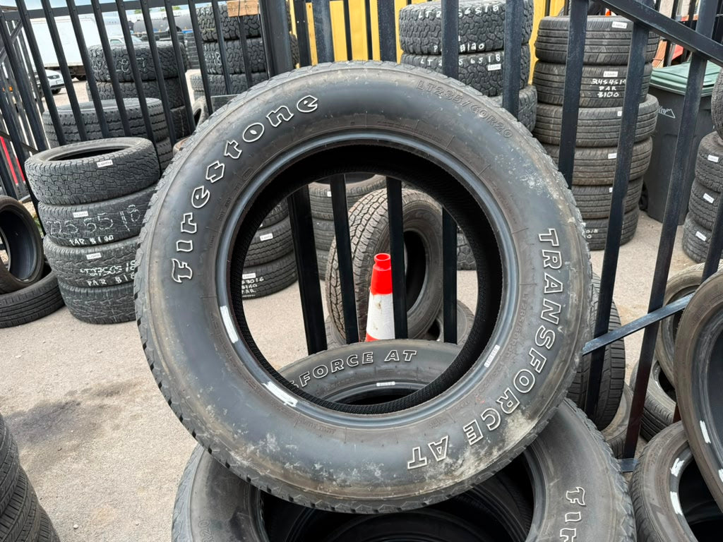 LT285/60R20 Set (4 Used Tires) Firestone Transforce AT