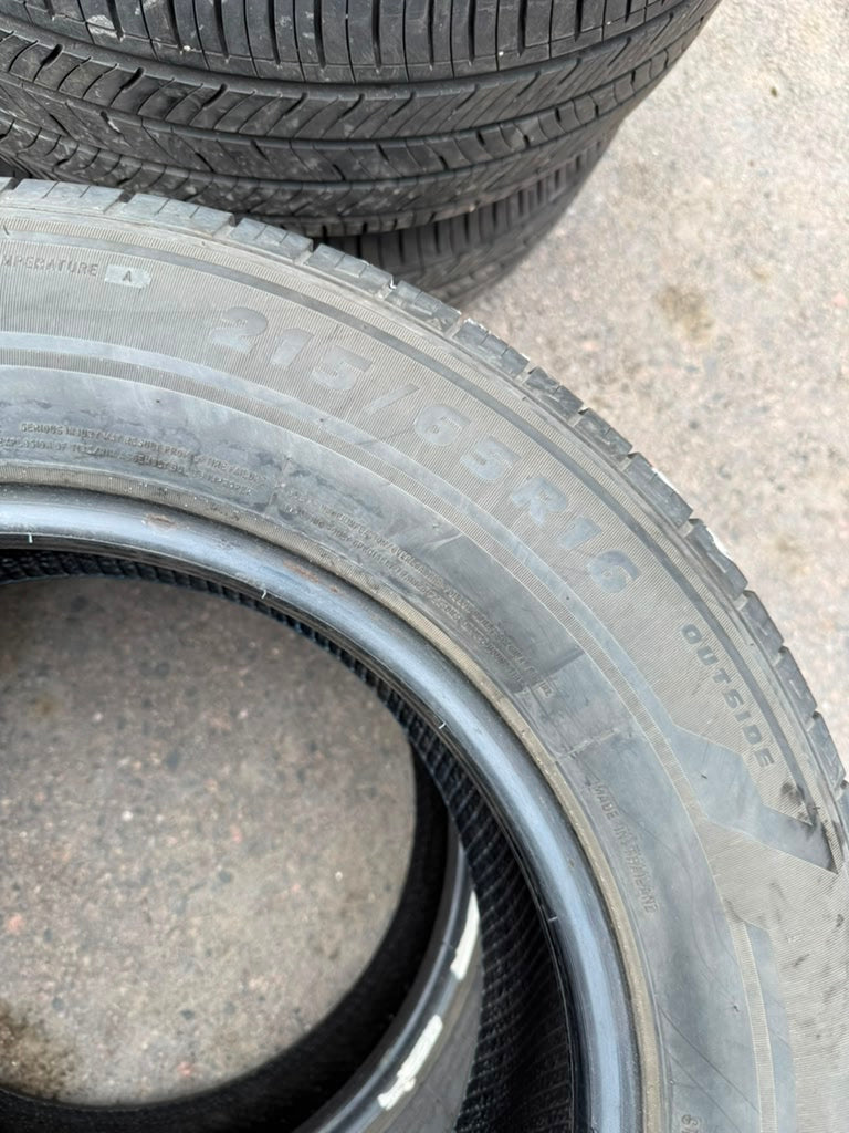 215/65R16 Pair (2 Used Tires) Prinx Hicity HH2