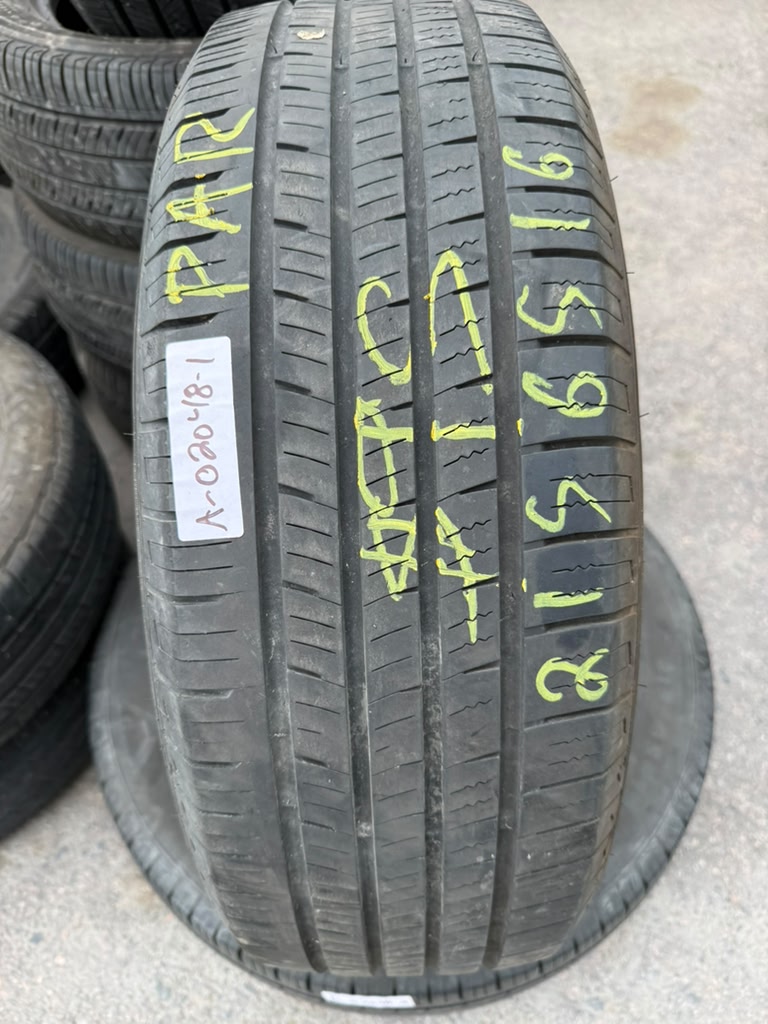 215/65R16 Pair (2 Used Tires) Prinx Hicity HH2
