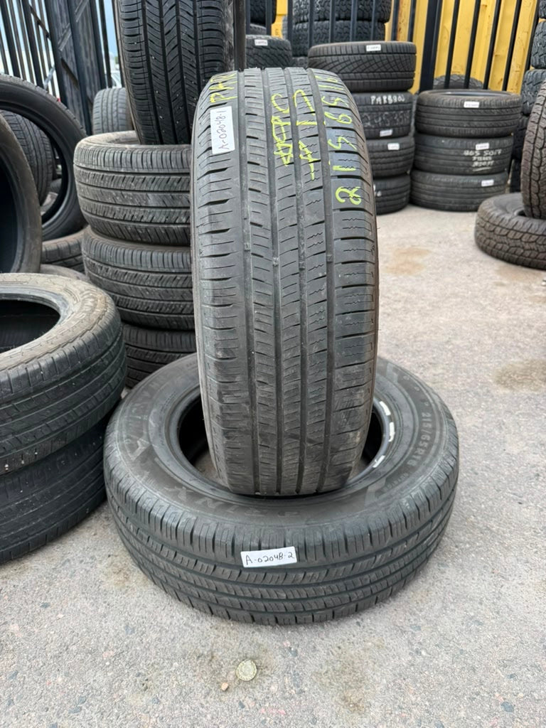 215/65R16 Pair (2 Used Tires) Prinx Hicity HH2