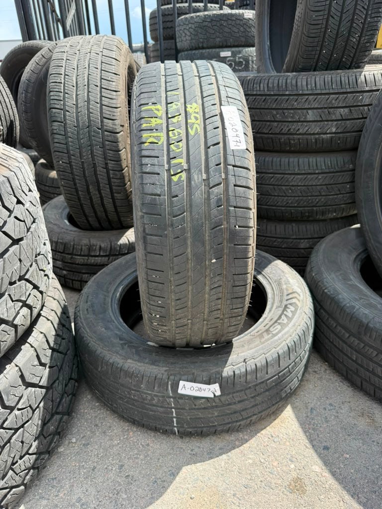 185/60R15 Pair (2 Used Tires) Mastercaft Stratus