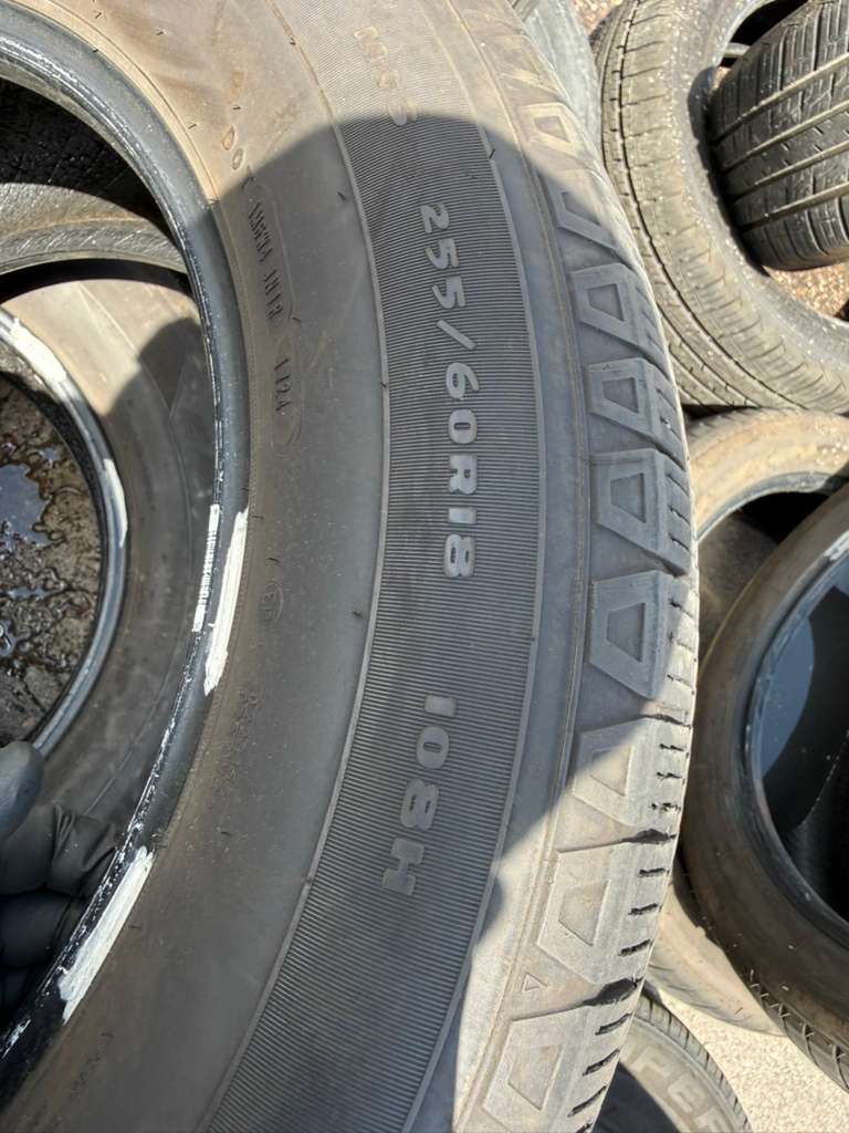 255/60R18 Pair (2 Used Tires) Goodyear Eagle Touring