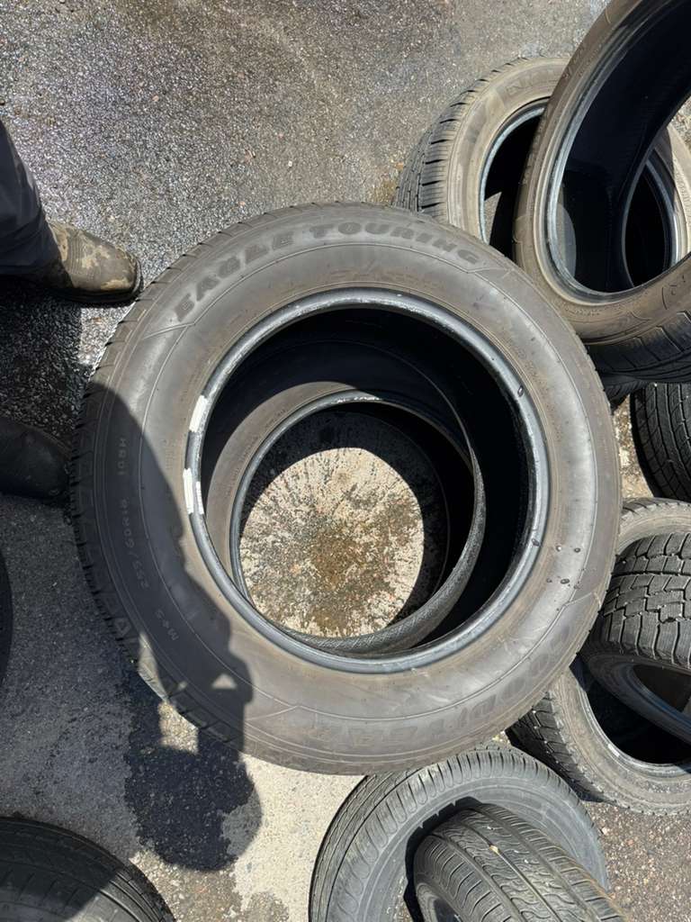 255/60R18 Pair (2 Used Tires) Goodyear Eagle Touring