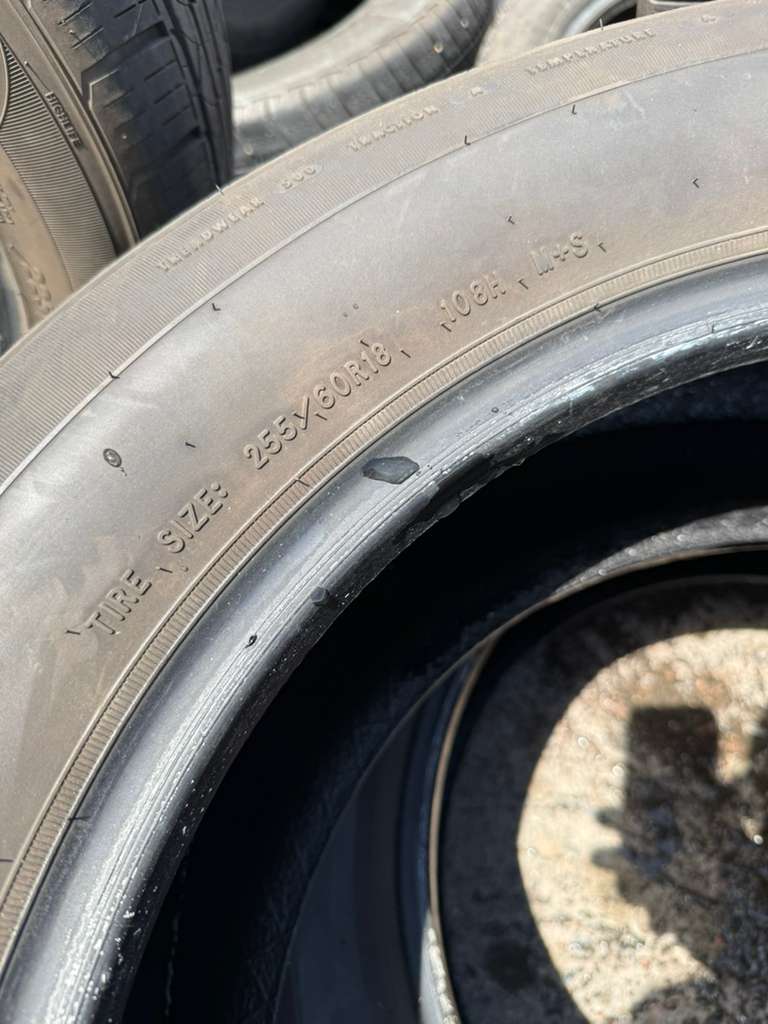 255/60R18 Pair (2 Used Tires) Goodyear Eagle Touring