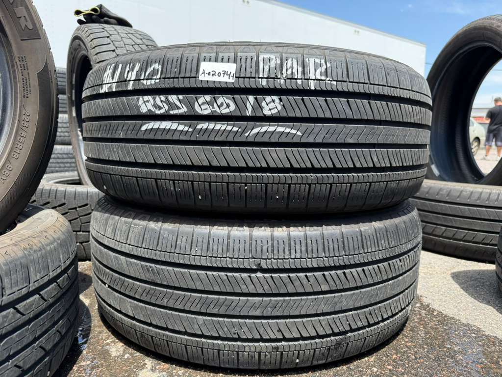 255/60R18 Pair (2 Used Tires) Goodyear Eagle Touring
