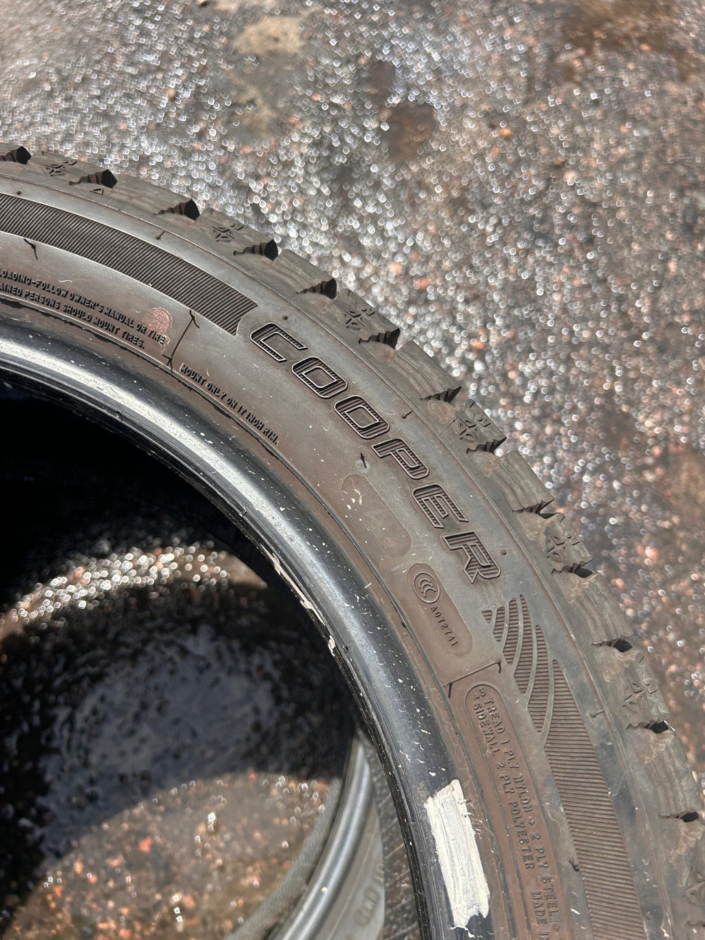 225/45R17 Pair (2 Used Tires) Cooper Discoverer True North (Studless)