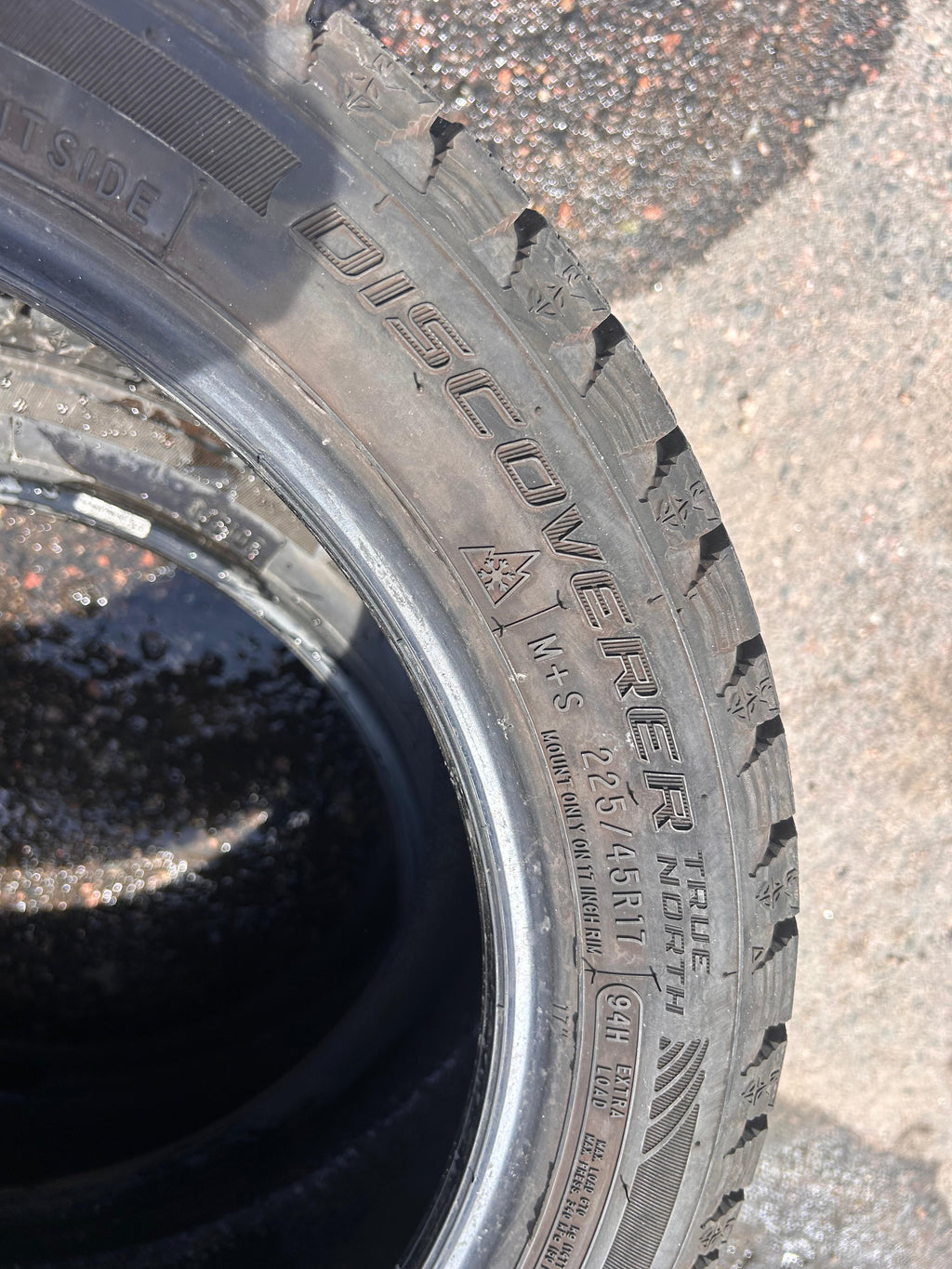 225/45R17 Pair (2 Used Tires) Cooper Discoverer True North (Studless)