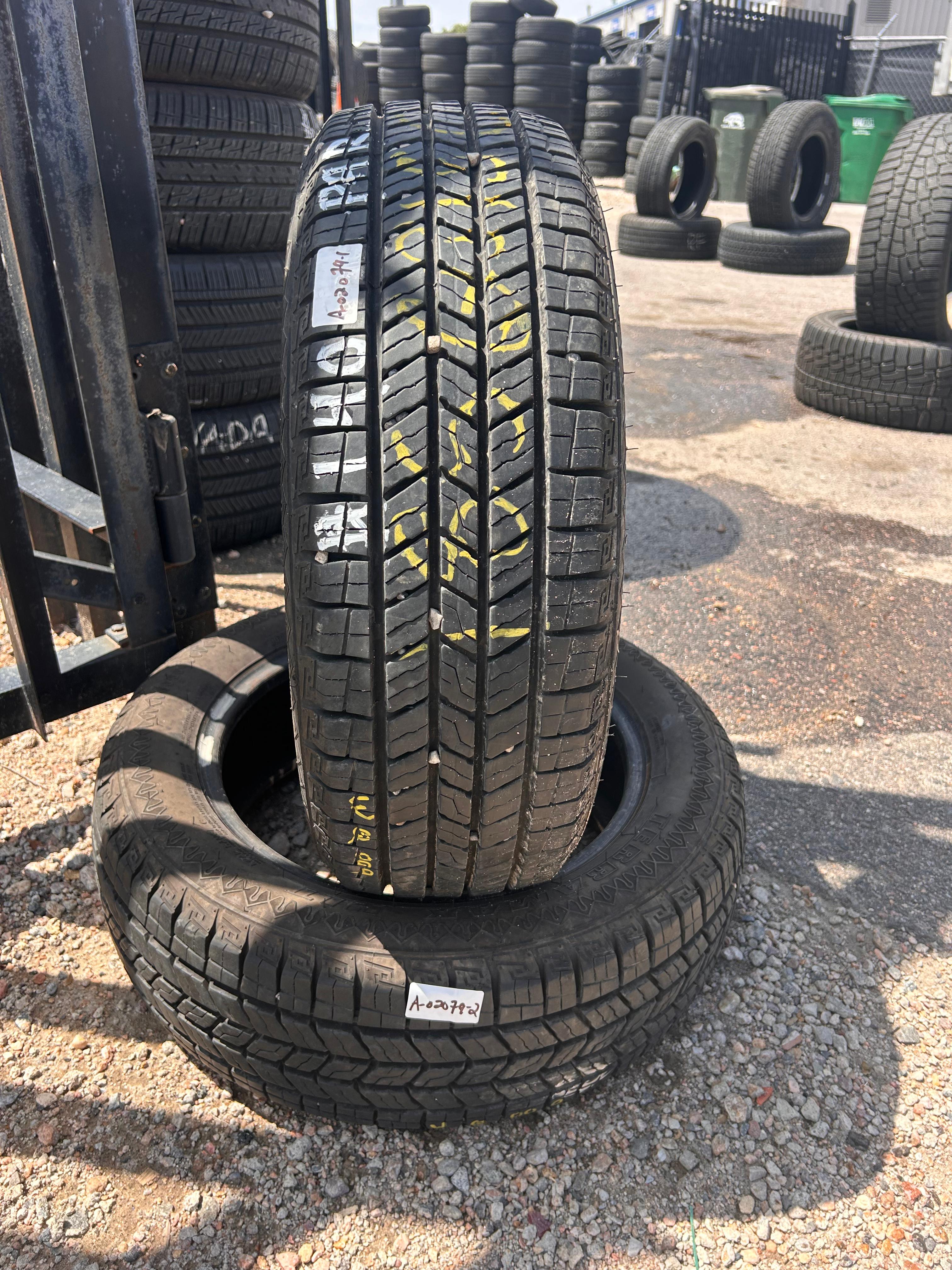 185/60R15C Pair (2 Like New Tires) Sailun Terramax HLT