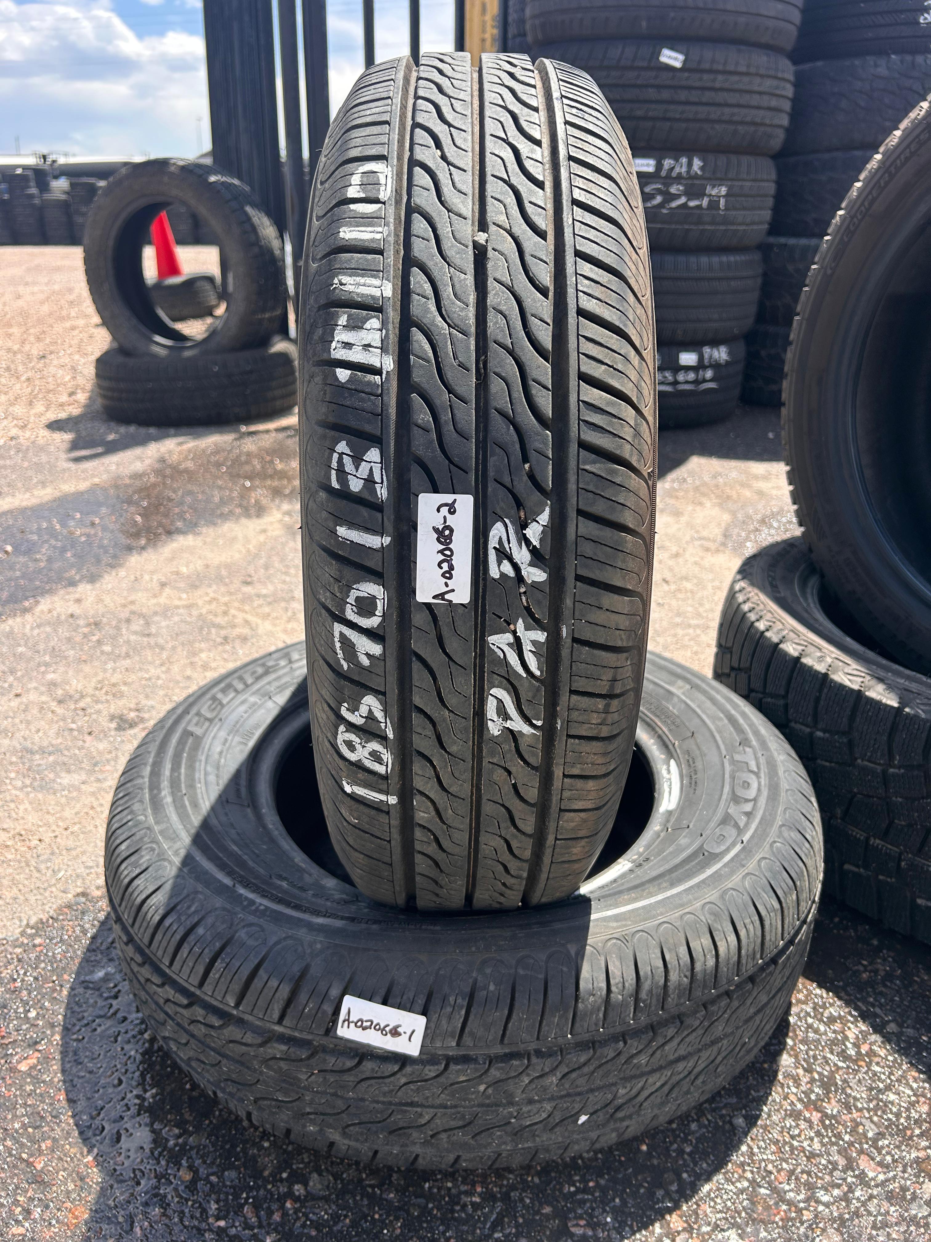 185/70R13 Pair (2 Like New Tires) Toyo Eclipse