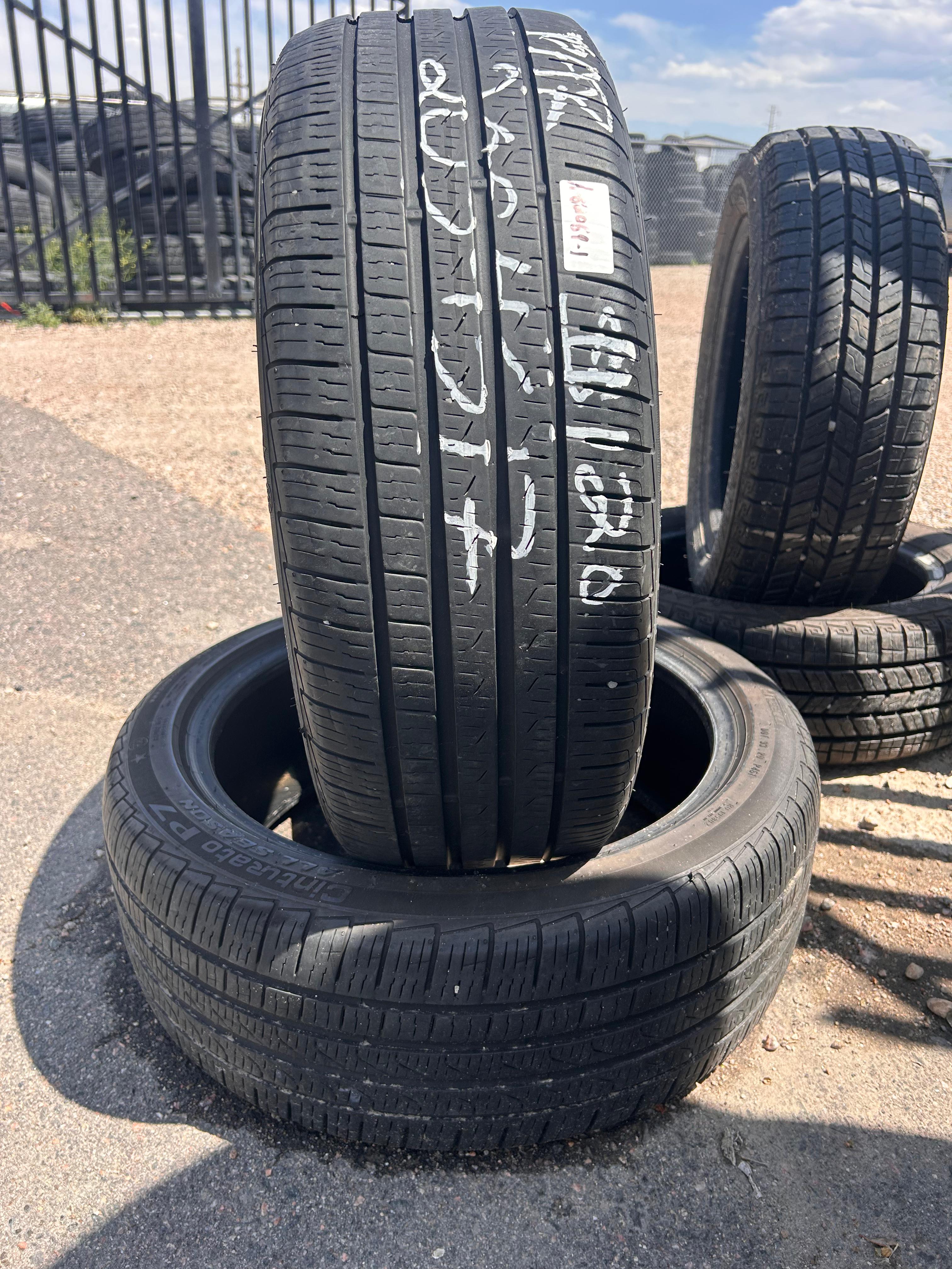 205/45R17 Pair (2 Used Tires) Pirelli Cinturato P7