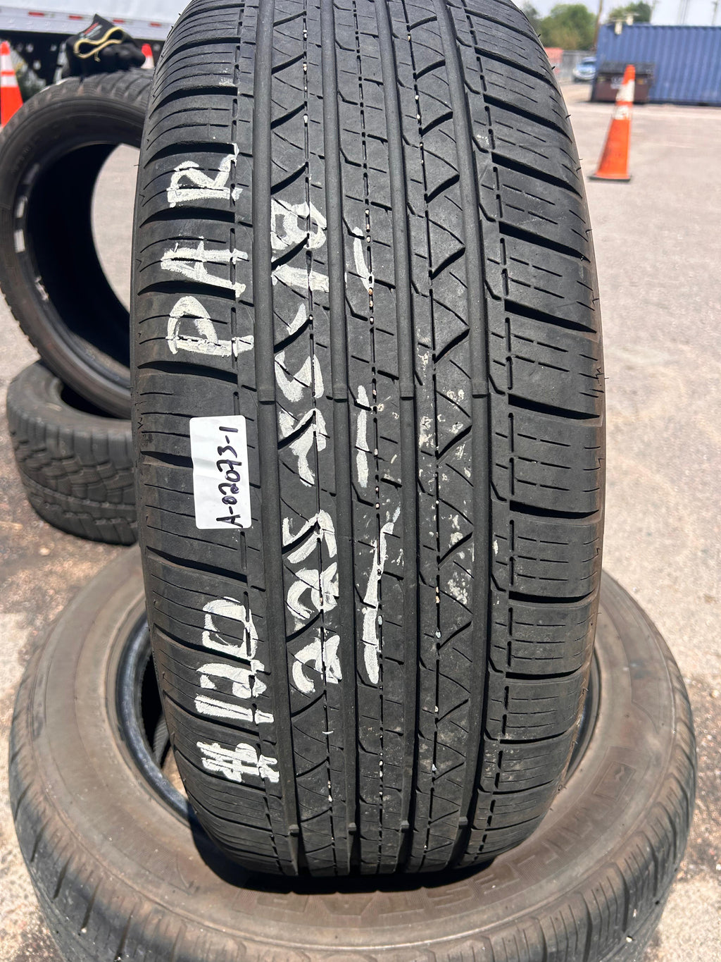 225/55R18 Pair (2 Used Tires) Milestar Ms-937