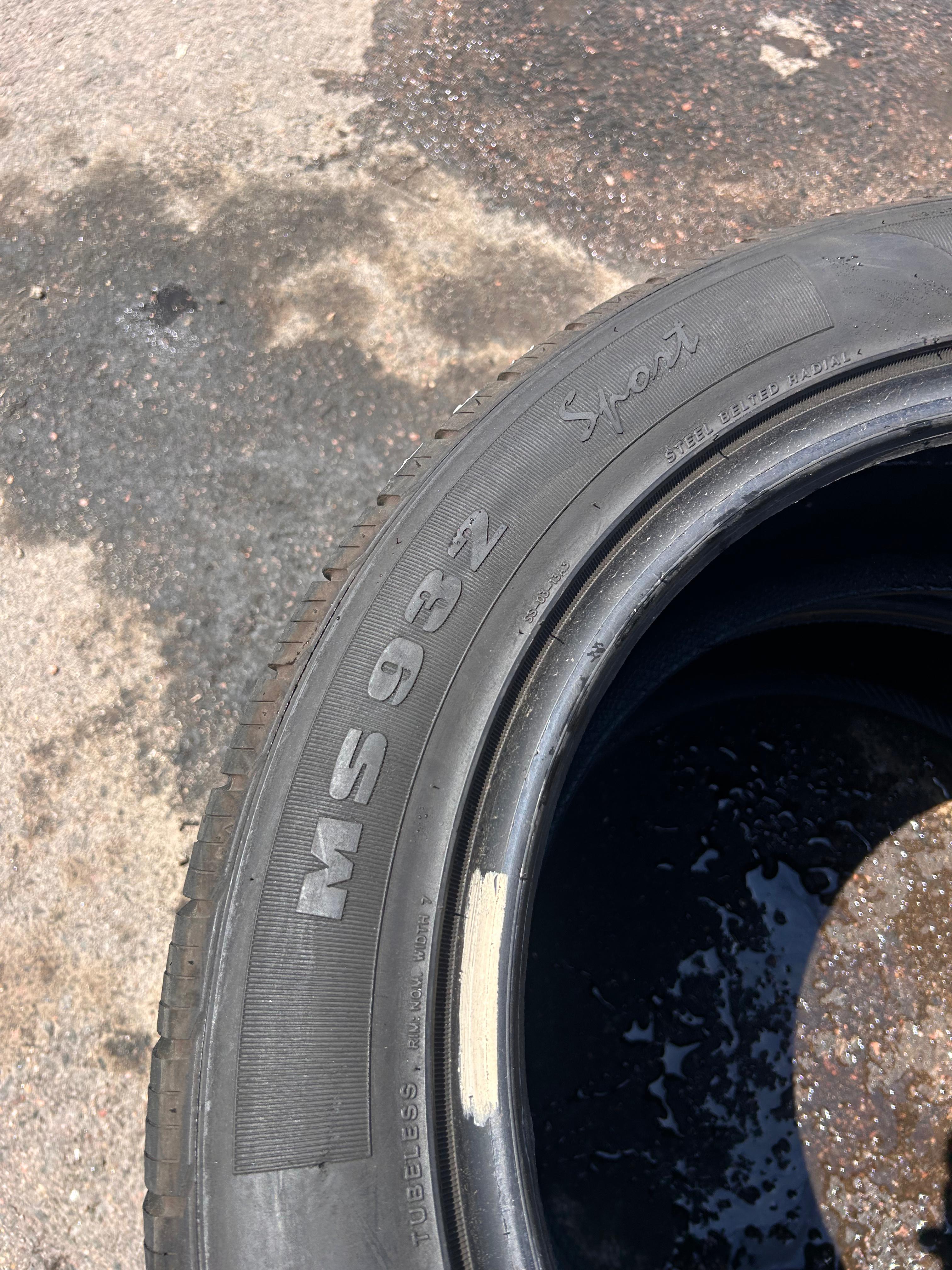 225/55R18 Pair (2 Used Tires) Milestar Ms-937