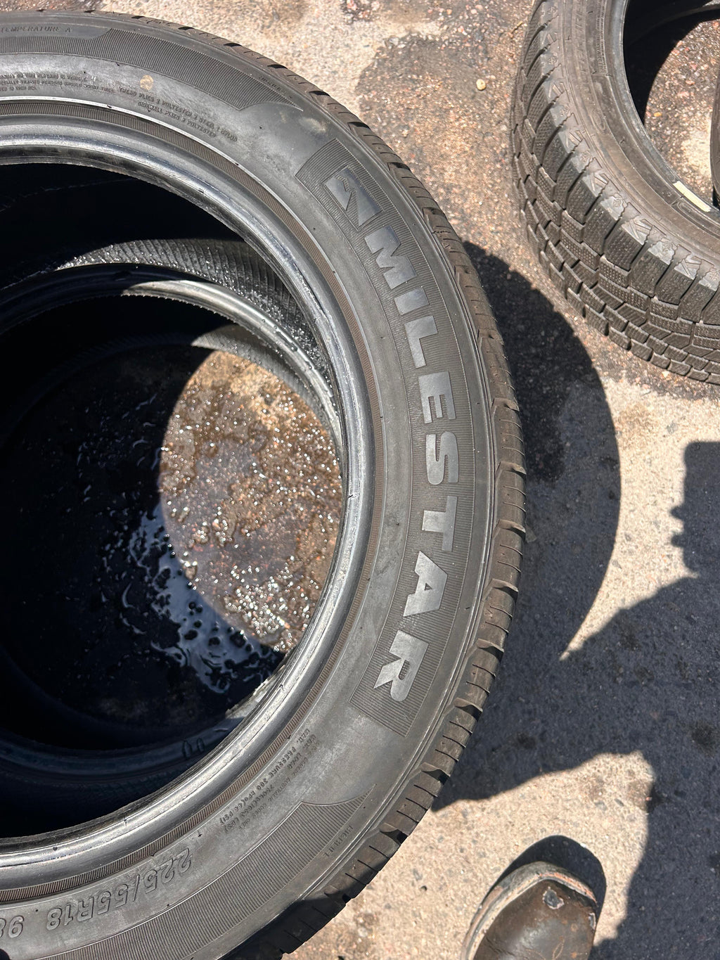 225/55R18 Pair (2 Used Tires) Milestar Ms-937