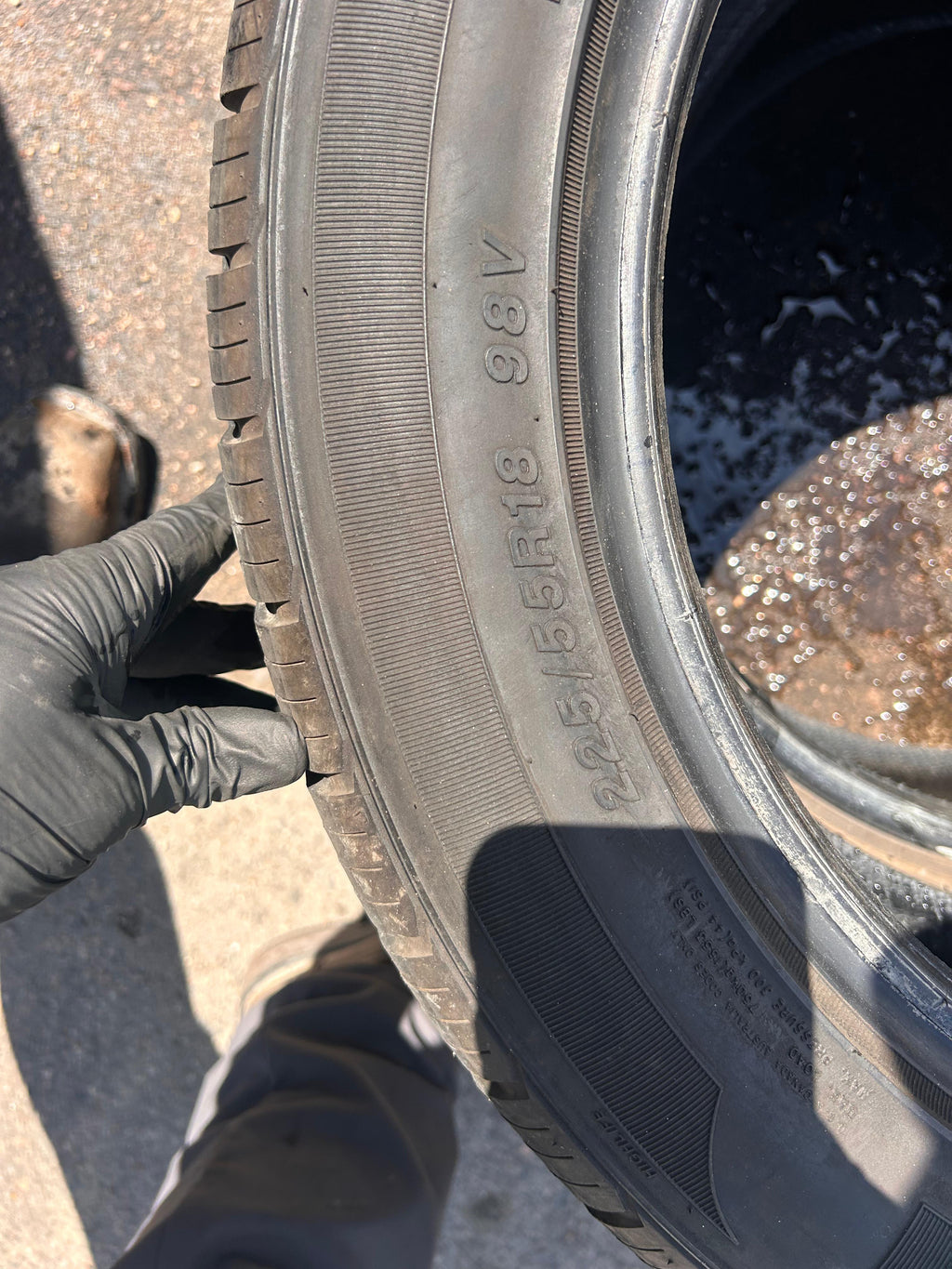 225/55R18 Pair (2 Used Tires) Milestar Ms-937