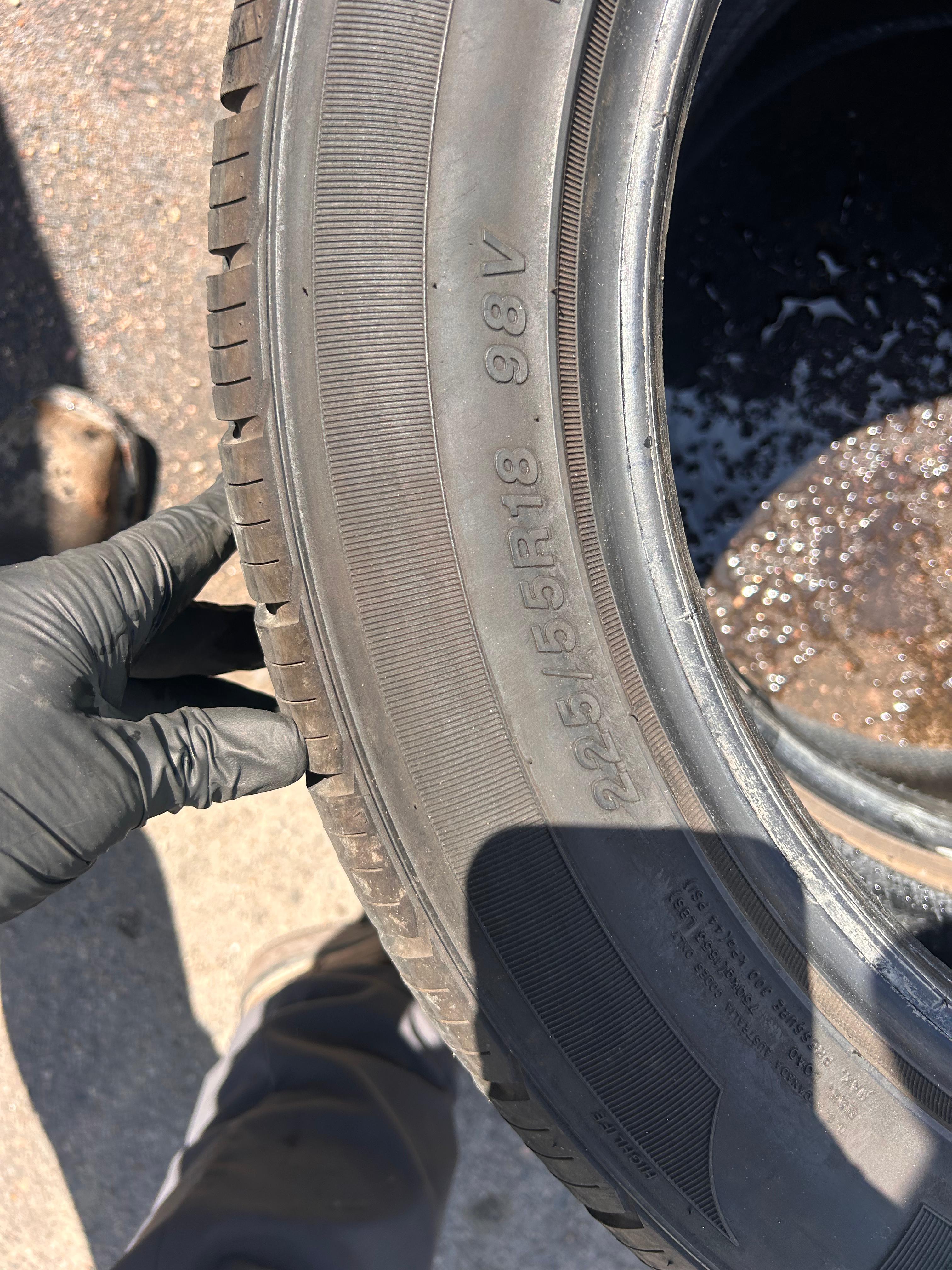 225/55R18 Pair (2 Used Tires) Milestar Ms-937