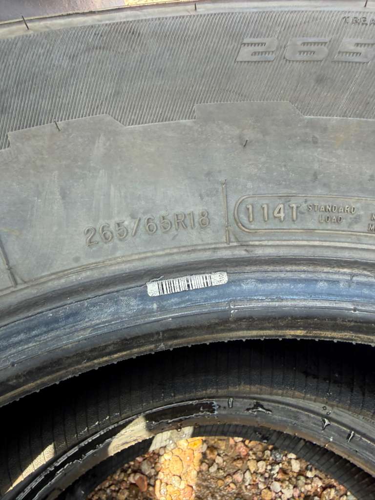 265/65R18 Pair (2 Used Tires) Mastercraft Stratus AP