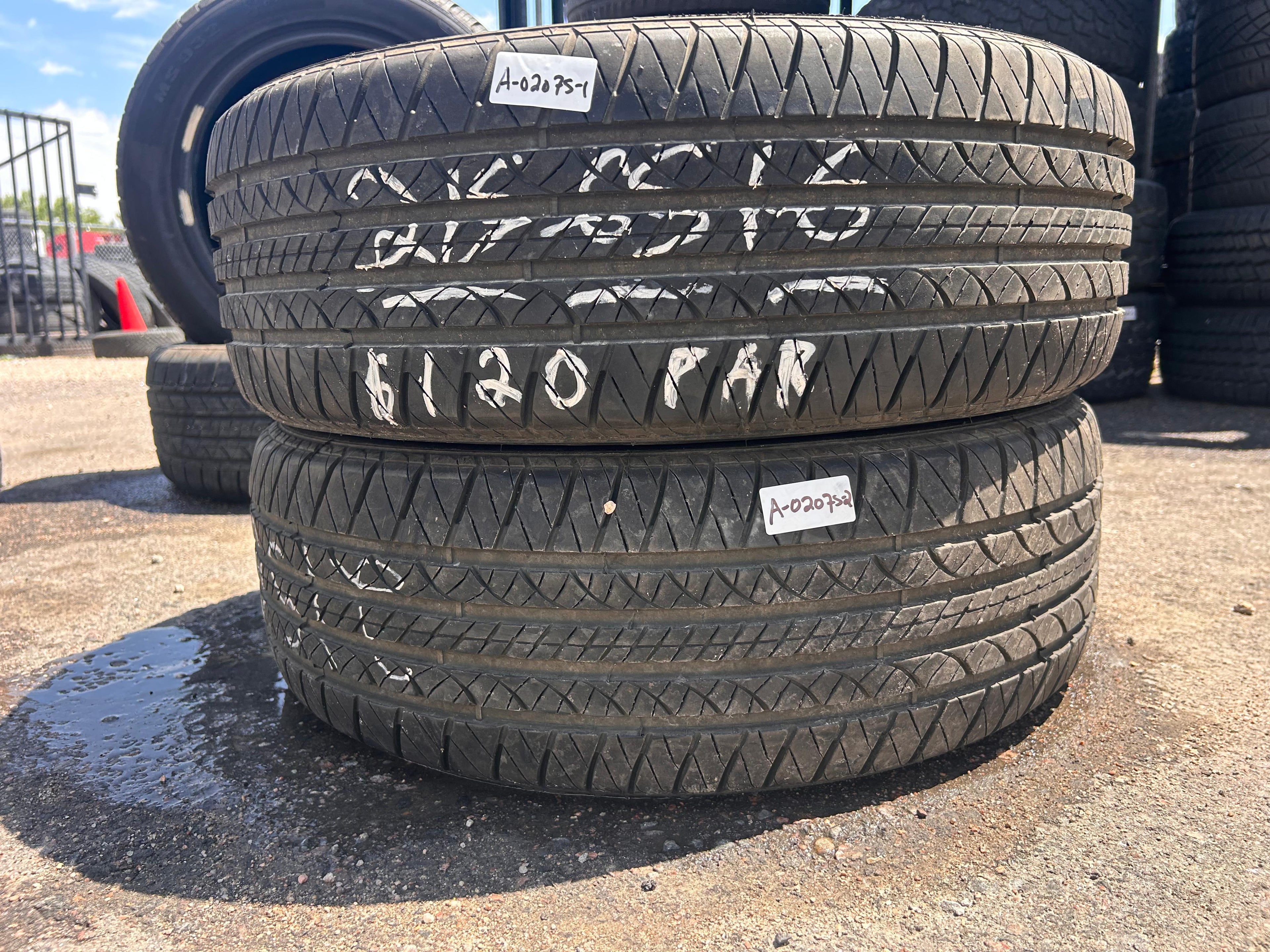 215/65R16 Pair (2 Used Tires) Douglas Touring