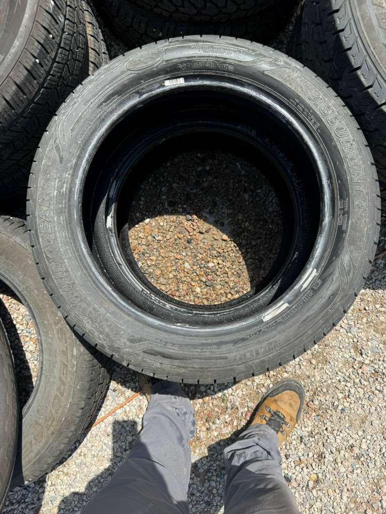 225/55R19 Pair (2 Used Tires) Goodyear Assurance MaxLife